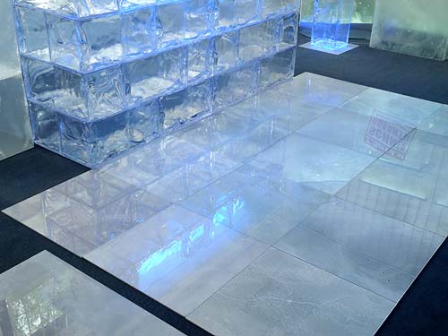 Eiswnde, Eisplatten, acryl eis, acrylic ice, Kunsteis, Eispodeste,  Eisdisplays
